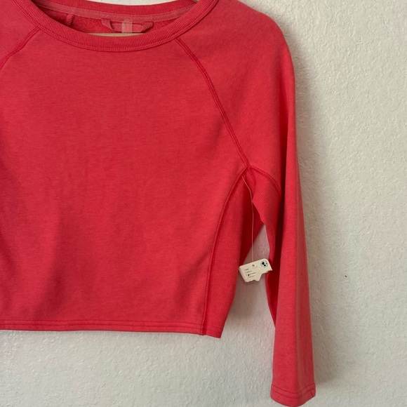 Free People FP Movement Circle Back Crop Top pink size M - Picture 5 of 12